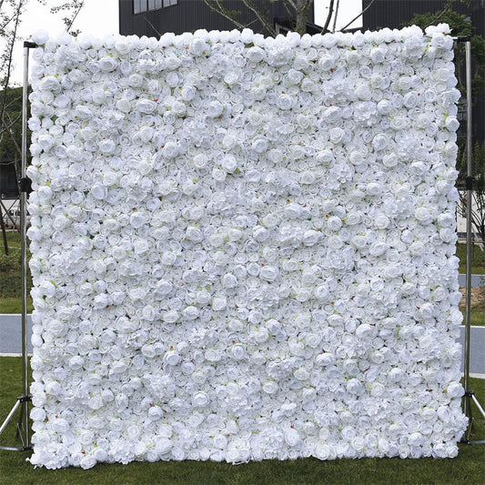 Lofaris White Faux Flower Wall Panels For Wedding Decoration