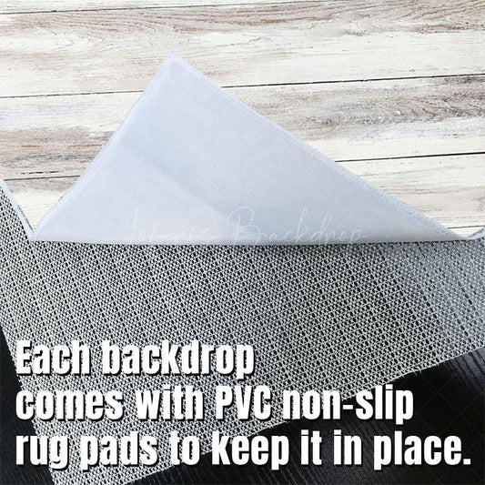 Lofaris White Grey Horizontal Stripe Wood Grain Floor Mat