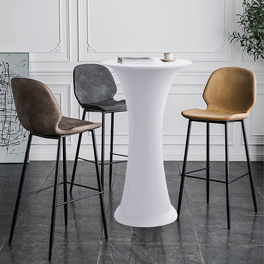 Lofaris White High Top Round Spandex Cocktail Tablecloths