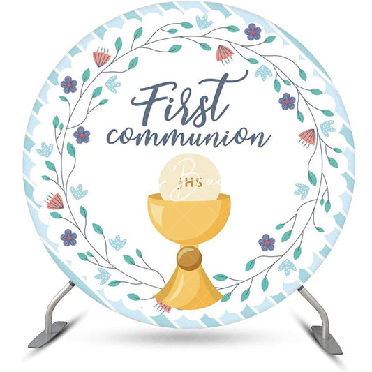 Lofaris White Holy Grail First Communion Baptism Backdrop