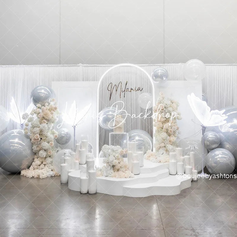 Lofaris White Inflatable Mirror Ball Giant Balloon for Decor
