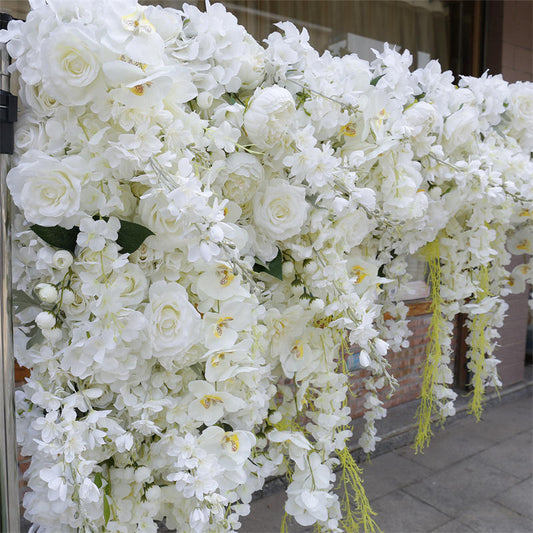 Lofaris White Luxury Artificial Flower Wall Wedding Decor