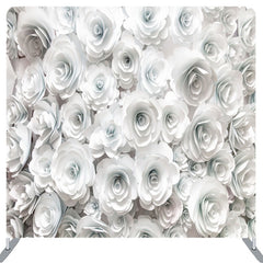 Lofaris White Paper Floral Backdrop Cover For Party Decor