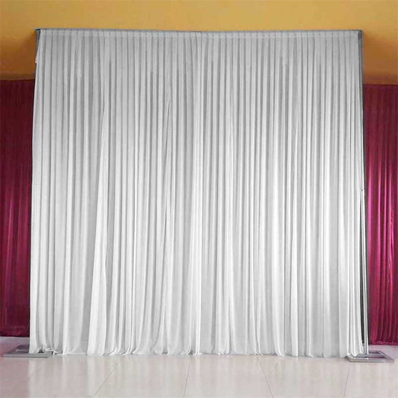 Lofaris White Pleated Curtain Wedding Photo Backdrop Decor