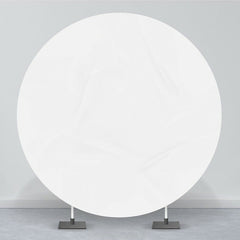 Lofaris White Round Backdrop Circle Background Covers for Party
