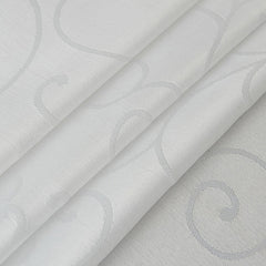 Lofaris White Round Luxury Premium Polyester Table Cover