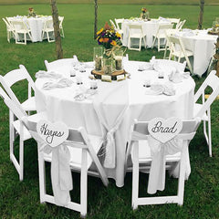 Lofaris White Satin Universal Banquet Chair Sashes Bows