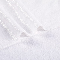 Lofaris White Sequin Glitter Rectangle Banquet Tablecloth