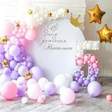 Load image into Gallery viewer, Lofaris White Simple Happy Birthday Round Backdrop for Party