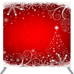 Lofaris White Snowflake Red Bokeh Happy Christmas Backdrop