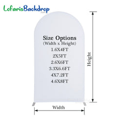 Lofaris White Spandex Fit Round Top Backdrop Wedding Arch Cover