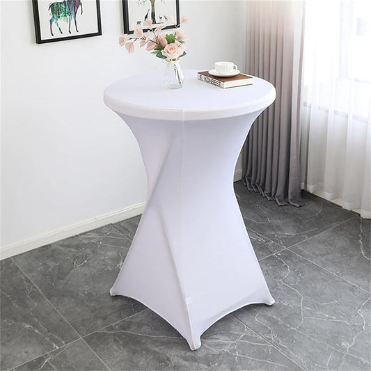 Lofaris White Spandex Stretch Cocktail Banquet Tablecloths