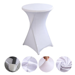Lofaris White Spandex Stretch Cocktail Banquet Tablecloths
