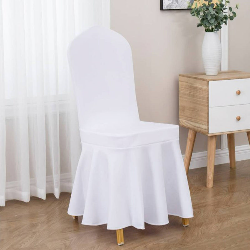 Lofaris White Stretch Sun Skirt Spandex Banquet Chair Cover