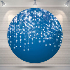 Lofaris White Strings Blue Bokeh Circle Backdrop For Party