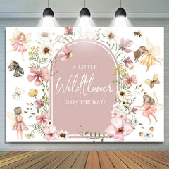 Lofaris Wildflowers Fairy Butterfly Baby Shower Backdrop
