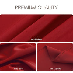 Lofaris Wine Red 180 GSM Polyester Round Banquet Tablecloth
