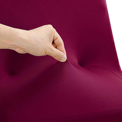 Lofaris Wine Red Open Back Stretch Spandex Folding Chair Cover