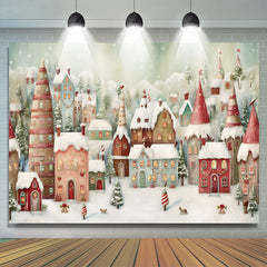 Lofaris Winter Christmas Town Photography Backdrop For Kids