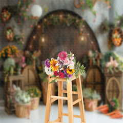 Lofaris Wood Arch - Door Grey White Wall Backdrop For Easter