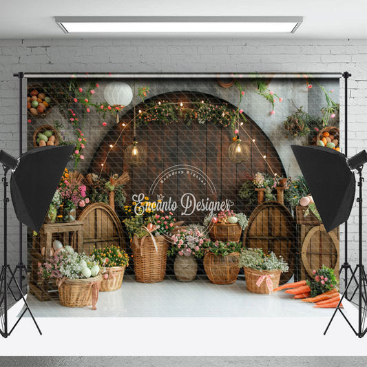 Lofaris Wood Arch - Door Grey White Wall Backdrop For Easter