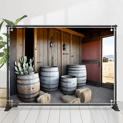 Lofaris Wood Farm House Barrel Western Architecture Backdrop