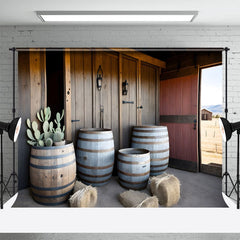 Lofaris Wood Farm House Barrel Western Architecture Backdrop