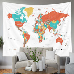 Lofaris World Continent Country Distribution Map Tapestry