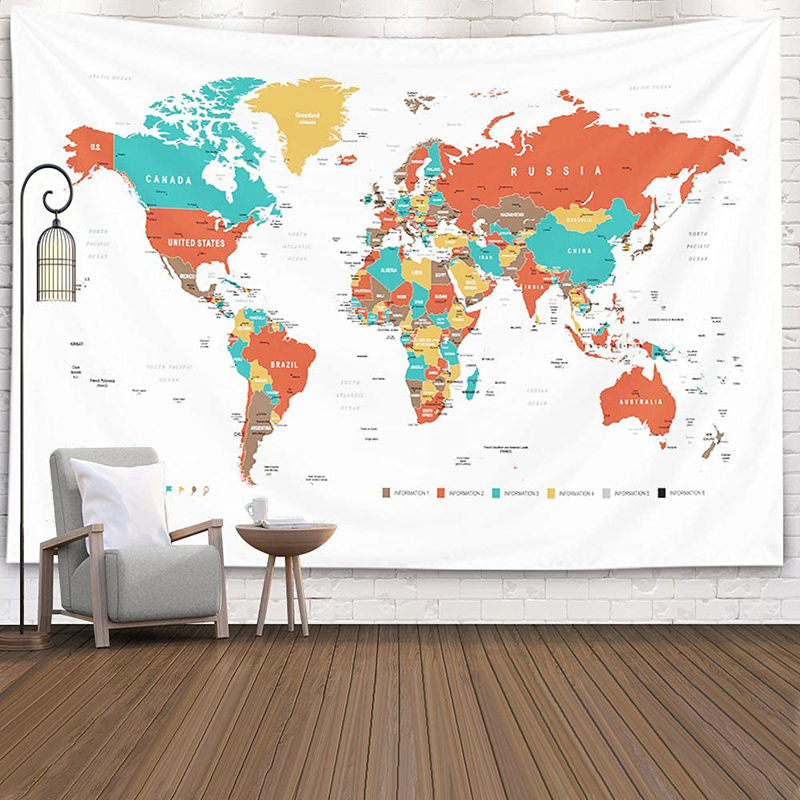 Lofaris World Continent Country Distribution Map Tapestry