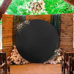 Lofaris Wrinkle Free Black Round Backdrop Circle Cover