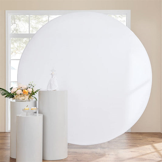 Lofaris Wrinkle Free White Round Backdrop Cover for Photography