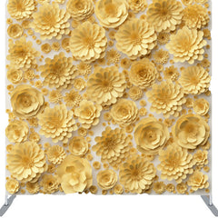 Lofaris Yellow Paper Flower Backdrop Cover For Party Decor