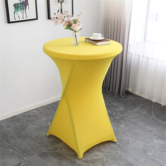 Lofaris Yellow Spandex Stretch Cocktail Banquet Tablecloths