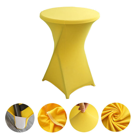 Lofaris Yellow Spandex Stretch Cocktail Banquet Tablecloths