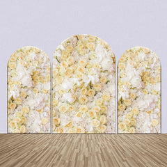 Lofaris Yellow White Flowers Wedding Party Arch Backdrop Kit