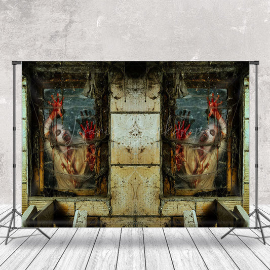 Lofaris Zombies Blood Haunted House Halloween Backdrop