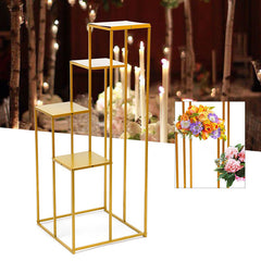 Lofaris 1.3X3.2FT Gold Metal Wedding Flower Stand