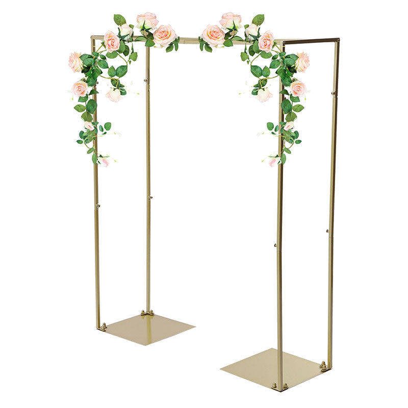 Lofaris 1X1FT Metal Gold Wedding Frame Photo Backdrop Stand