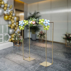 Lofaris 1X1FT Metal Gold Wedding Frame Photo Backdrop Stand