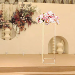 Lofaris 1X3.2FT Gold Metal Column Flower Stand Wedding Decoration