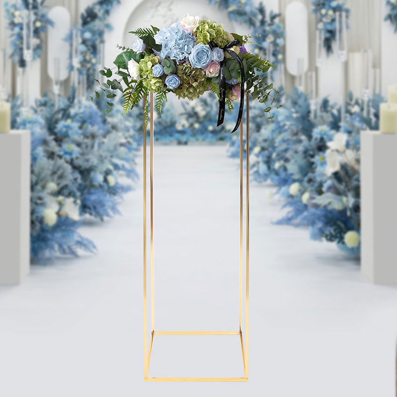 Lofaris 1X3.2FT Gold Metal Wedding Floral Stand