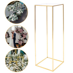 Lofaris 1X3.2FT Gold Metal Wedding Floral Stand