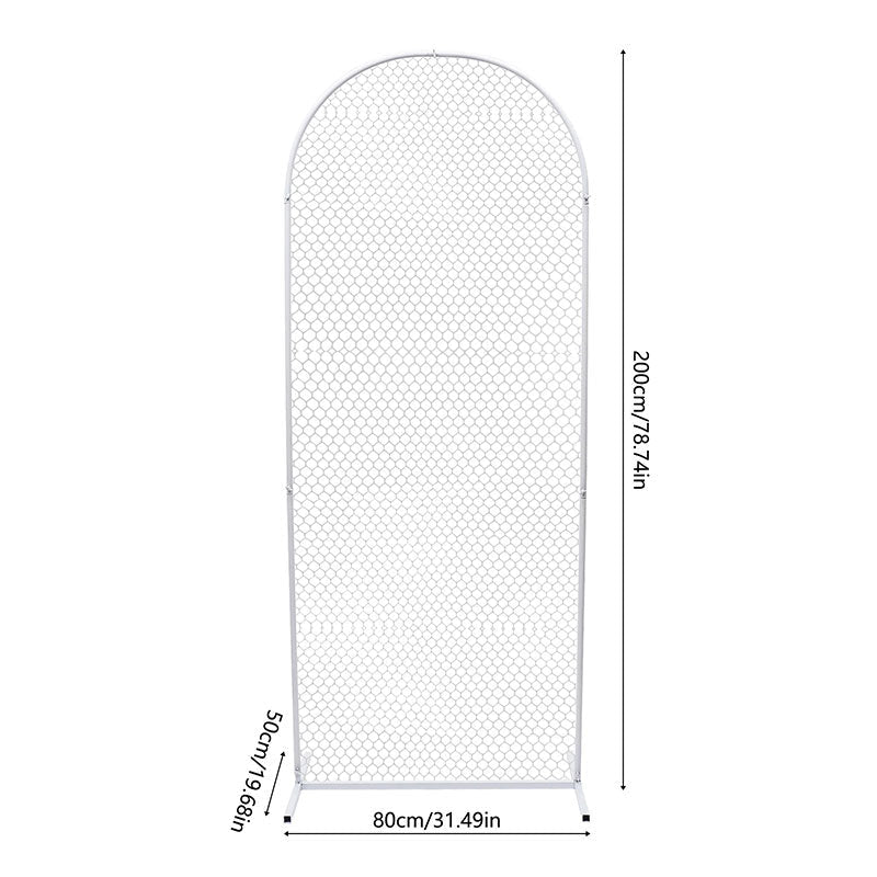 Lofaris 2.6X6.6FT Gold Metal Square Wedding Arch Backdrop Stand