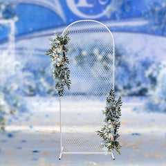 Lofaris 2.6X6.6FT Gold Metal Square Wedding Arch Backdrop Stand