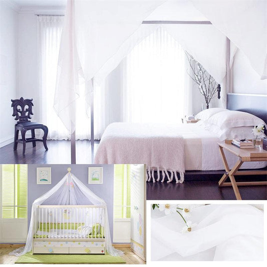 Lofaris Sheer Canopy White Tulle Wedding Arch Drapes 5FT x 16FT