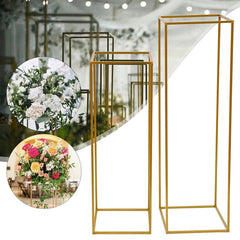 Lofaris 2 Pcs Gold Floor Stand Arbor For Wedding Decorations