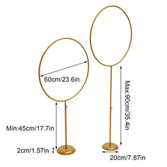 Lofaris 2 Pcs Gold Wreath Metal Arch For Wedding Paty Decor
