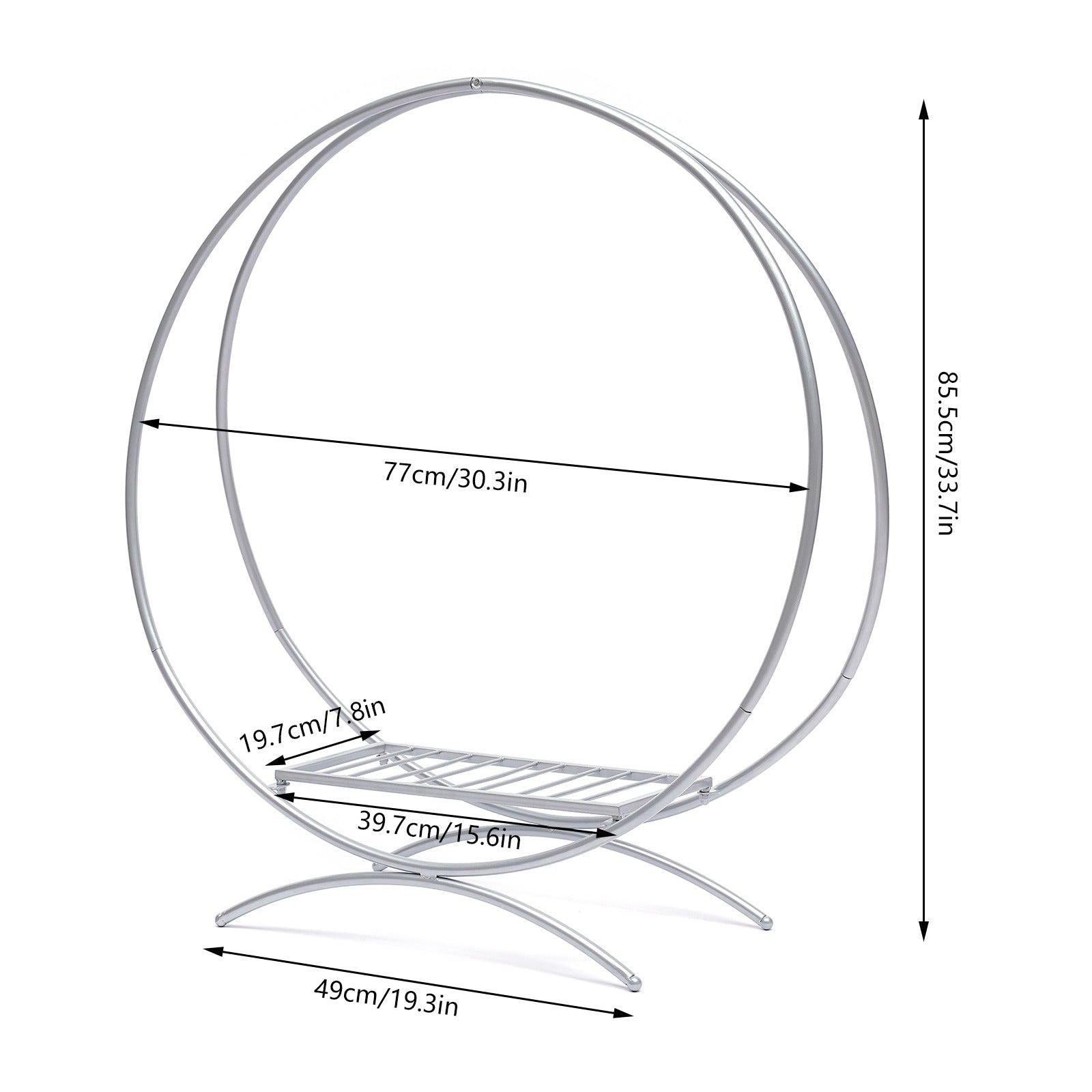 Lofaris 2FT Round Double Frame Metal Hoop Table Centerpiece