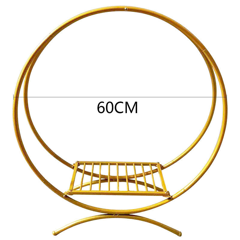 Lofaris 2FT Round Double Frame Metal Hoop Table Centerpiece