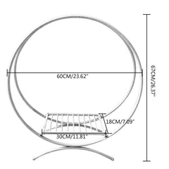 Lofaris 2X2.2FT Silver Round Metal Cake Display Stand Wedding Arch